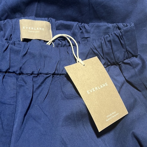 Everlane The Easy Straight Leg High Waist Pant Navy Lapis Blue Size 8 New - Picture 9 of 12